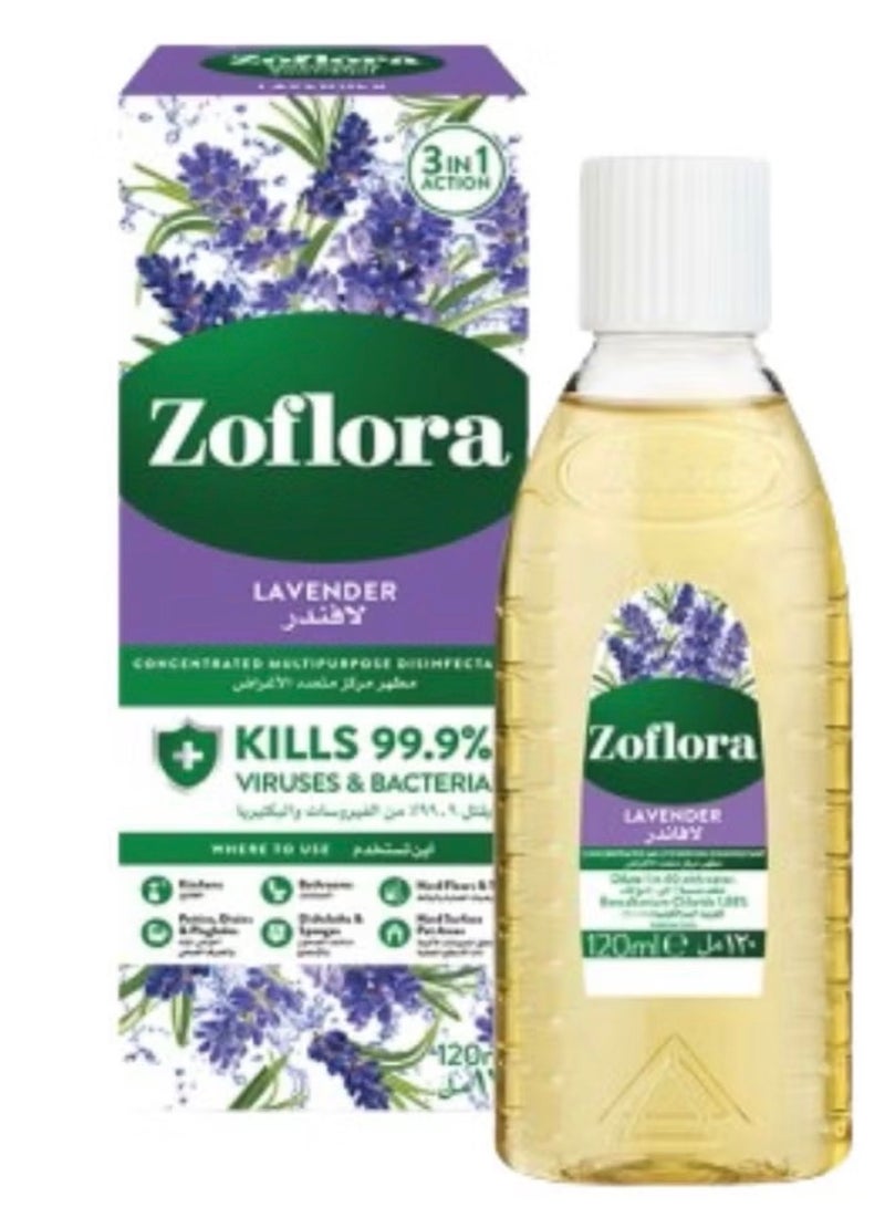 Zoflora Multi-Purpose Concentrated Disinfectant Lavender 120ml - Image 1